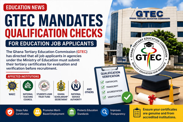 GTEC Mandates Qualification Checks for Education Job Applicants in Ghana